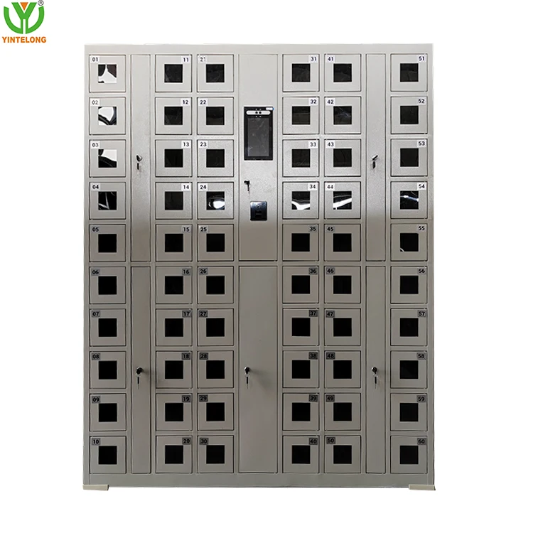 Yinlong smart phones charging locker Face recognition system  mobile phone storage cabinet  usb digital smart cell phone locker