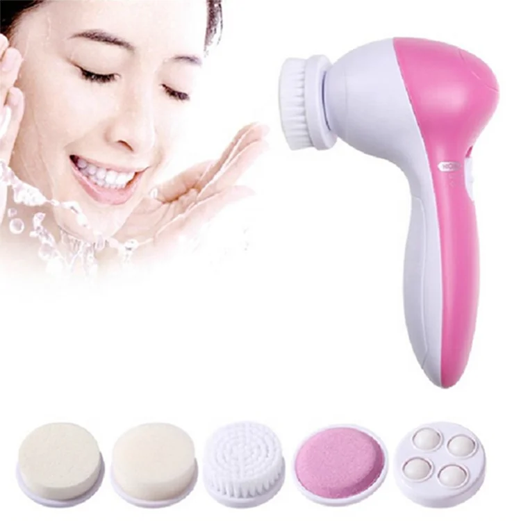 5 in 1 electric cleaning instrument cleaning black head face washing machine face brush pore cleaning brush