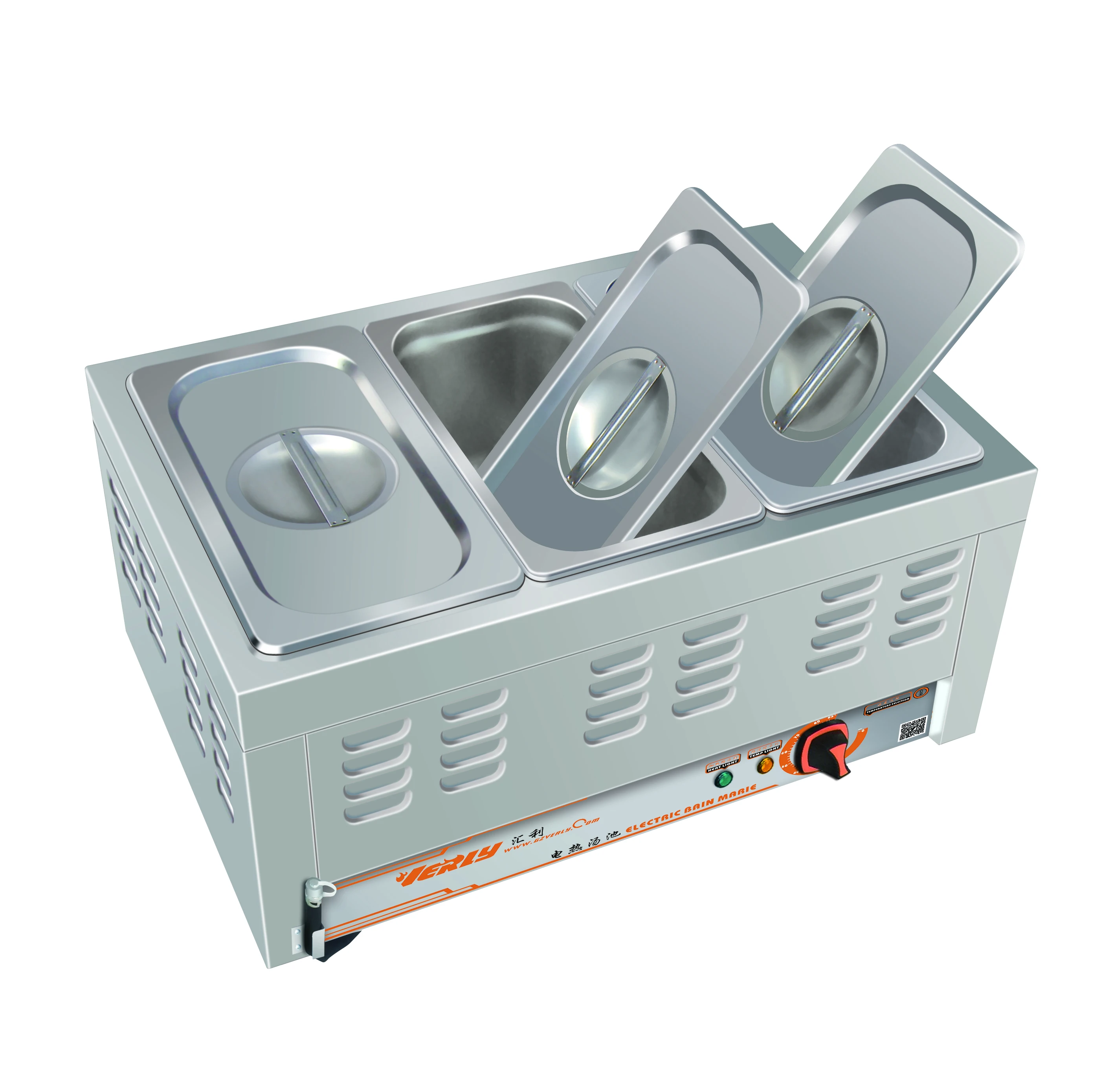 Коммерческая нержавеющая сталь ресторанное оборудование горячего bain marie/ 3 бассейнов кастрюли Электрический Мармит