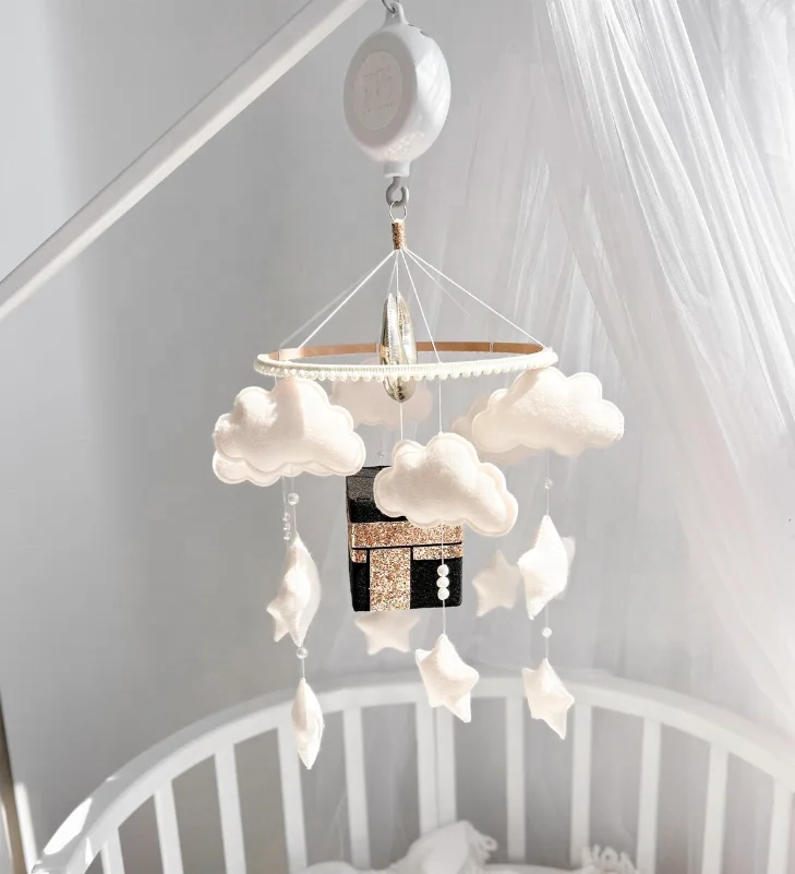 Islamic baby mobile Kaaba crib mobile  newborn Islamic Baby Kaaba gift