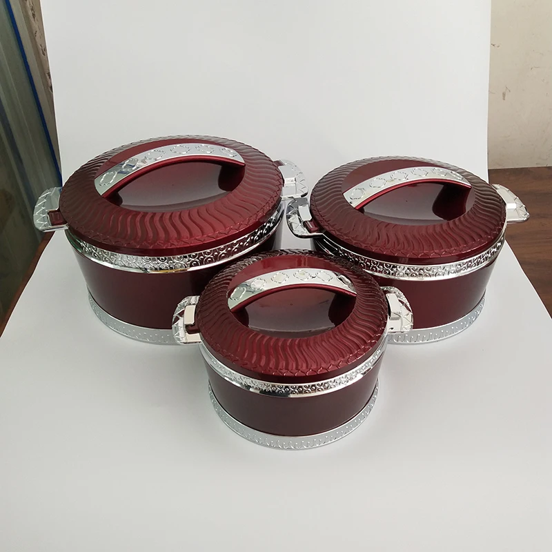 OEM custom logo cast iron kitchen cookware pot casserole Hot Pot Serving utensils Ceramic Insulated Food Warmer Set