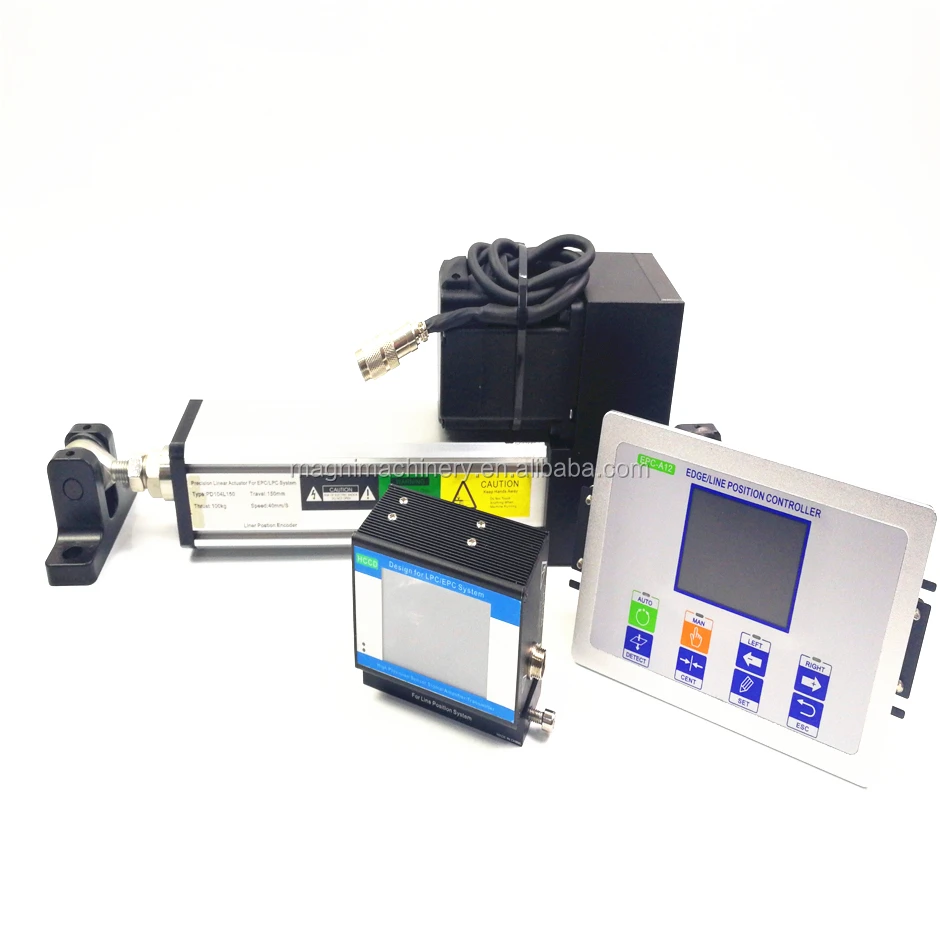 Web guiding controller servo type auto edge position control system