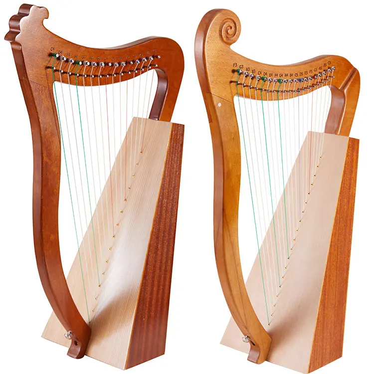 
High-quality 15 string mahogany beginner easy to learn mini musical instrument portable harp 