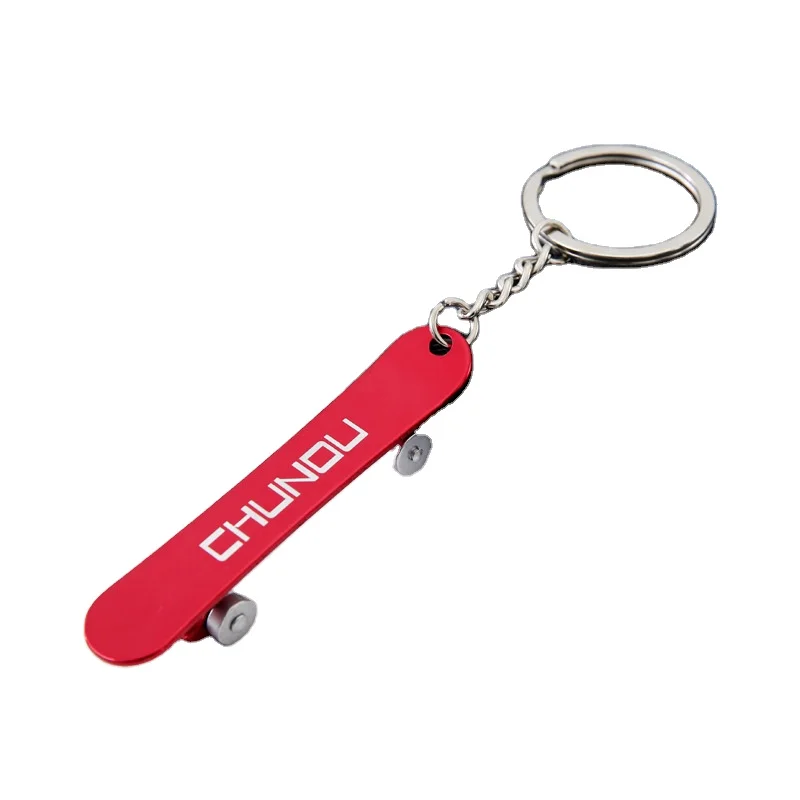 Personalized Promotional Multifunctional Mini Blank Skateboard Aluminum Bottle Opener Keychains with Logo