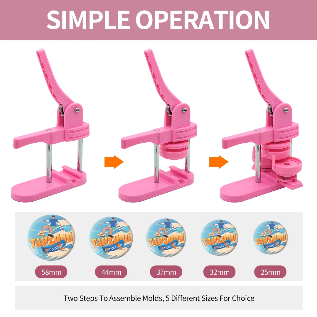 Manual Button Badge Making Machine Structurere School Button Badge Making Machine DIY Custom Gift Metal Heat Press Machine Green