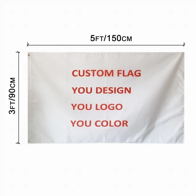 Wholesale High Quality Fast Delivery 3x5 FT 100% Polyester Custom Design Print Your Logo Custom Advertising Flags and Banners