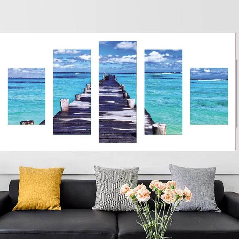 
Canvas wall art marine painting picture blue sky artwork hawaii beach nature landscape living room painting living room painting 