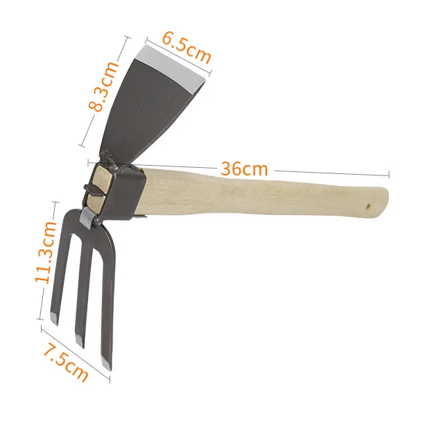 Hand Digger and Hoe Combo Garden Tool Dual Headed Weeding Tool For Gardening Weeding Planting Loosening Soil And Digging