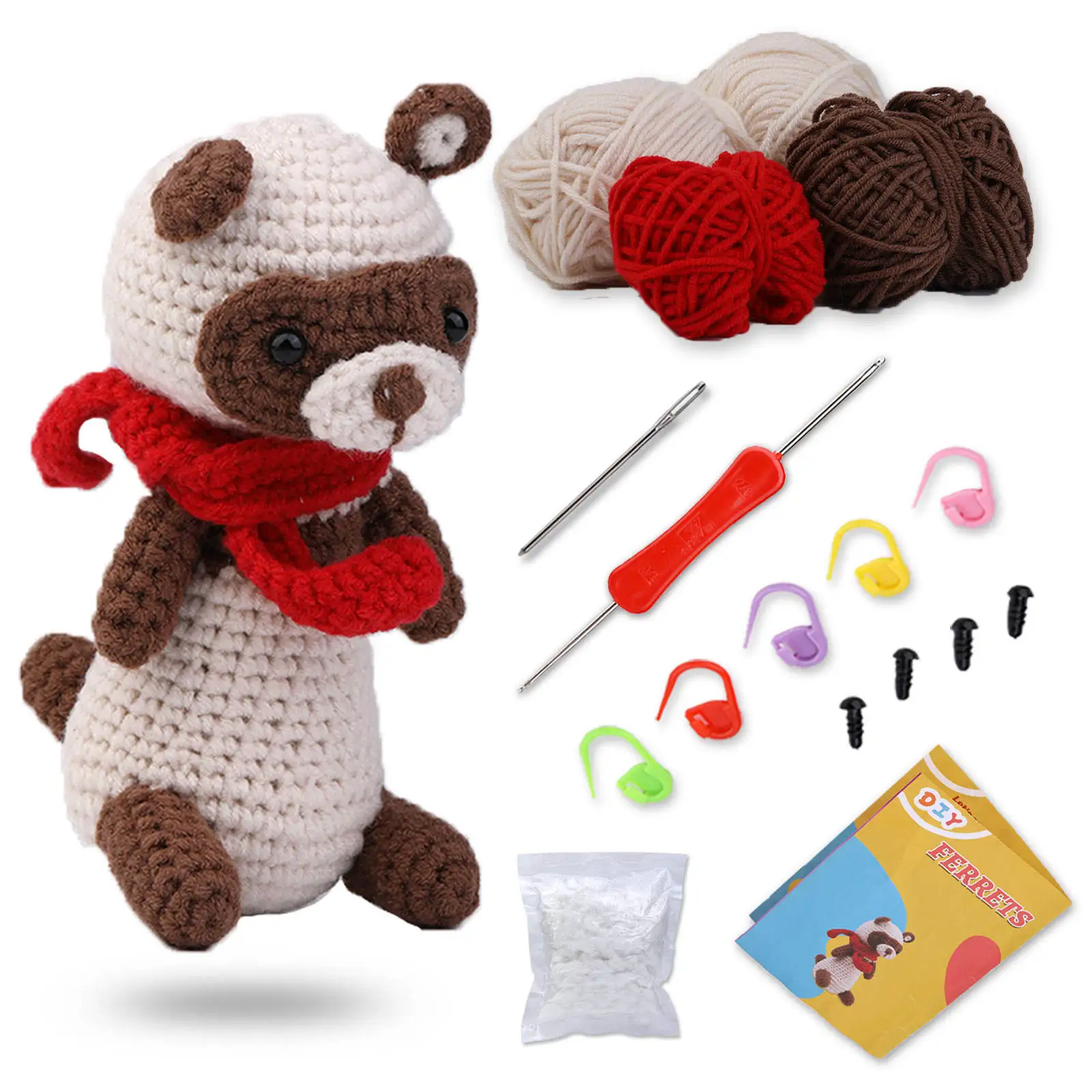 Crochet Kits for Adults and Kids DIY Knitting Supplies Crochet Kit for Beginners with Step-by-Step Video Tutorials brain game