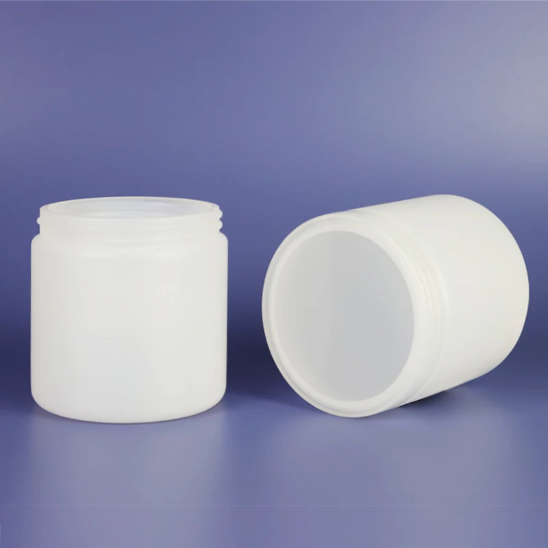 Idealpak Factory Custom White Black HDPE 500 ml Cosmetic Jars Plastic Jar 500ml