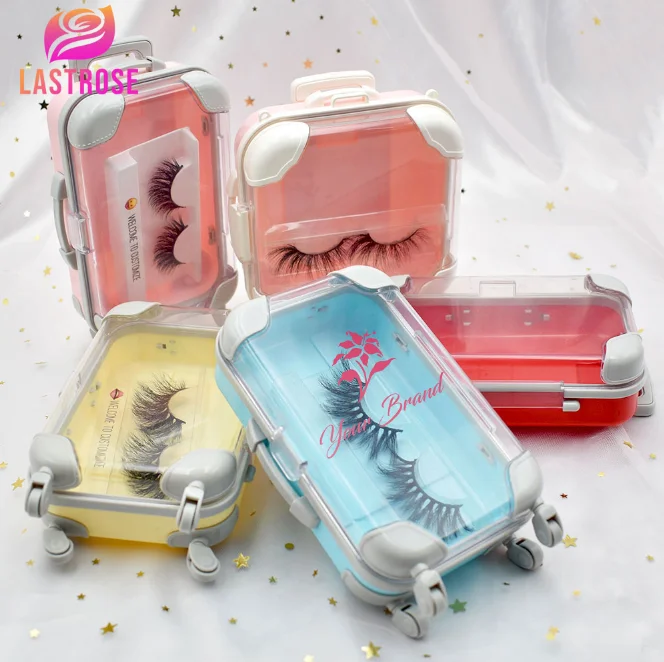 Private Label Eyelash Mini Luggage Suitcase Set for Lashes Extension Shampoo Brush Eyelash Cleaner and Eyelash Cleansing Foam