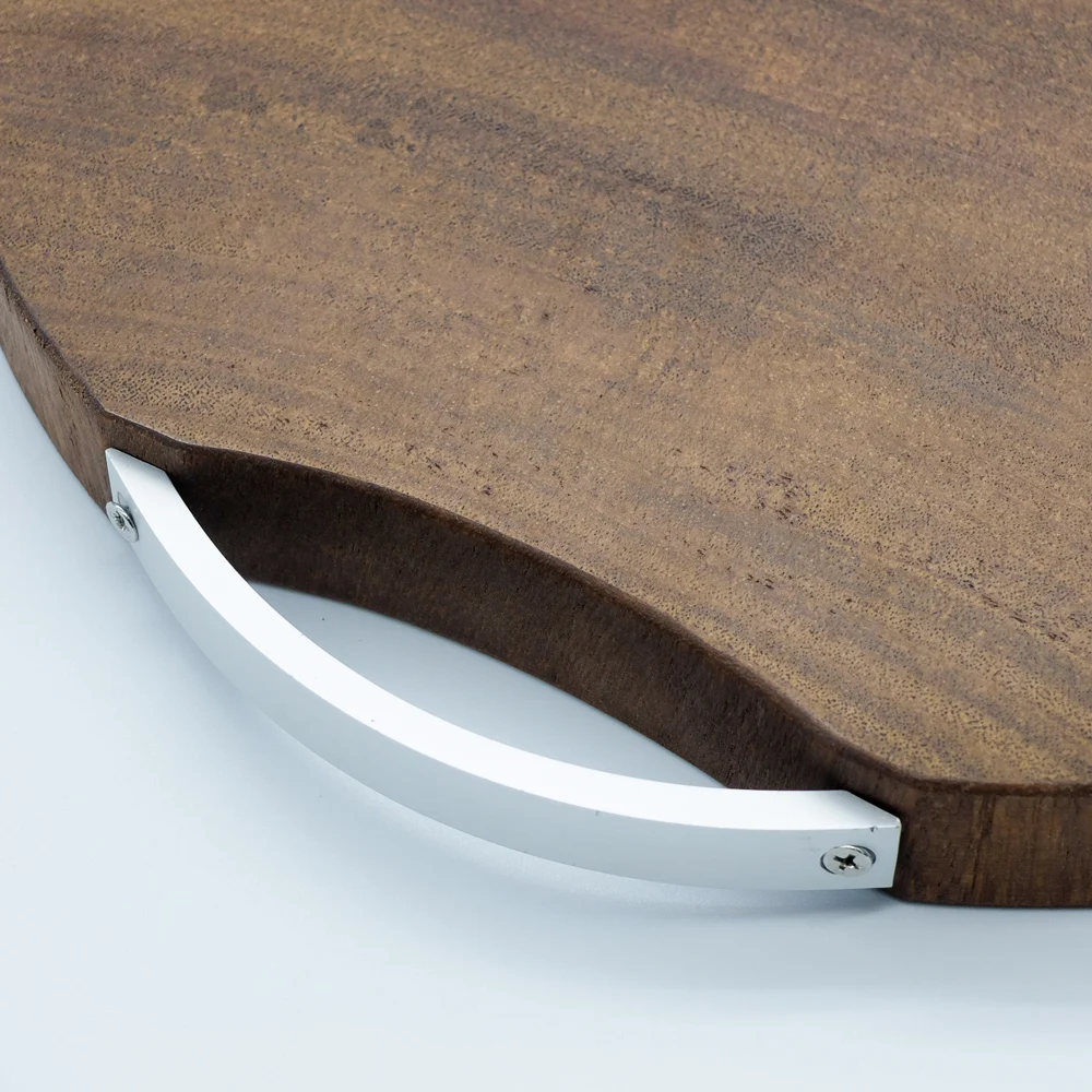 All Natural Custom Engraved Made 40 cm Large Round Raw Solid Cedar/Maple/Acacia Wood Pizza Food Meat Cutting Chopping Board