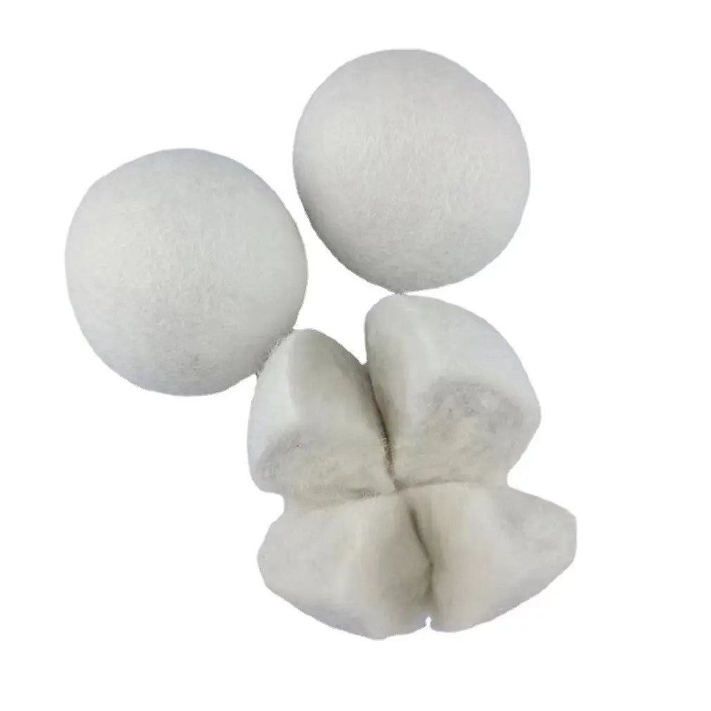 100% new zealand dryer wool felt balls organic wool drying ball
