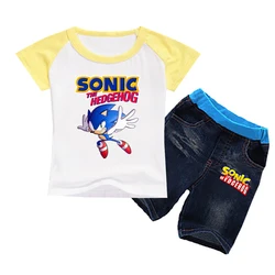 Kids Boy Clothes Boys Cartoon Outfits Baby Girls Summer Tees Suits 2-12 Years Children Clothing T-shirt + Shorts Sets
