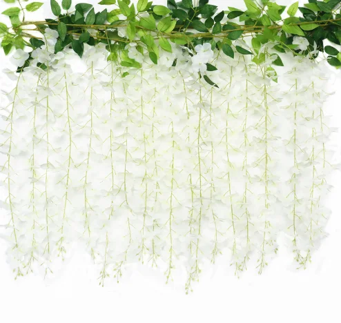 Flower Garland Wedding Party Wall Decoration Vines Artificial Flower Wisteria Hanging Flowers