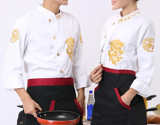 Форма шеф-повара для ресторана отеля с вышивкой