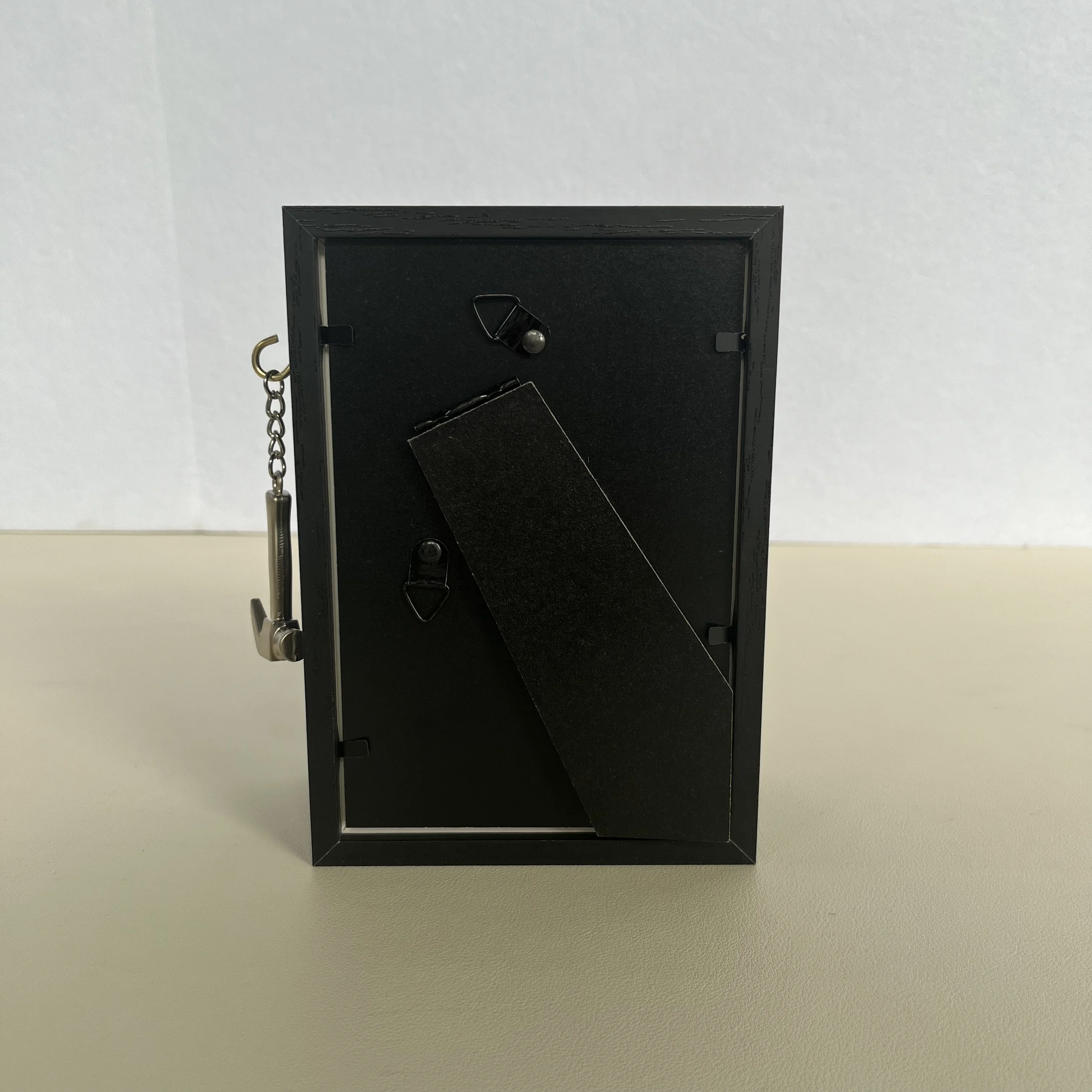 in case of emergency break the glass 6 inch shadow box frame white black walnut wood  inner depth 3cm deep shadow box frame