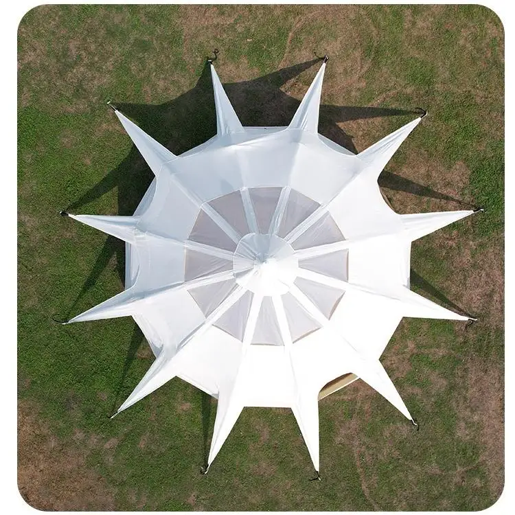 Factory Direct High Quality Outdoor Camping Tent Oxford Flame Retardant Water Drop Lotus Tent