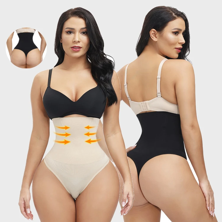 
Dropshipping High Waist Tummy Control Seamless Thong Shapewear Women Body Shaper Panty 