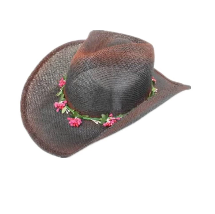 Оптовая продажа, недорогая рекламная индивидуальная Высококачественная коричневая ковбойская шляпа, модная мужская шляпа, ковбойские шляпы на продажу