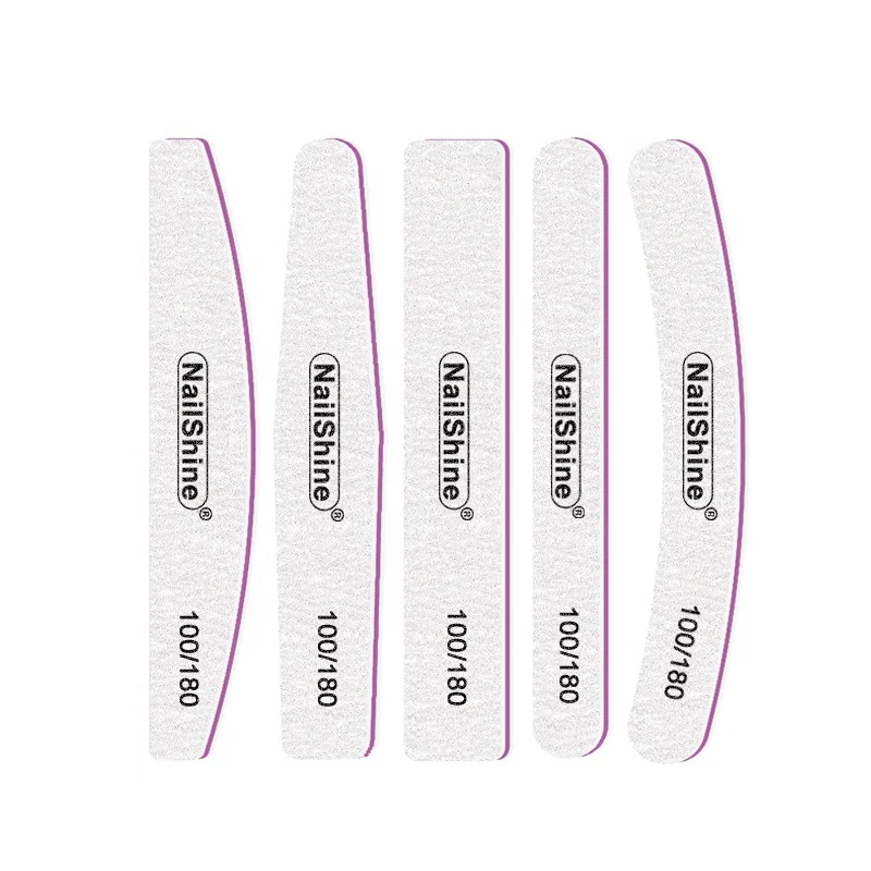 25 PCS  Nail File Disposable Korea Sandpaper Zebra Gray 100/180 Grit Nail File