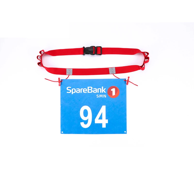 Custom Logo Triathlon Race Marathon Belt BIB Holder Race Number Belt With 6 Energy Gel Loops