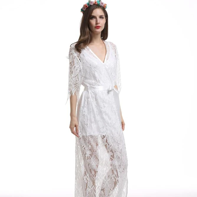 wholesale bridal design wedding lace white Robe