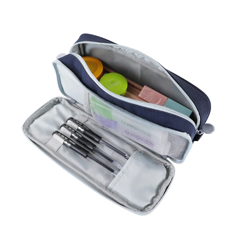 Creative and Multifunctional Double-layer Case School Pen Bags Zipper Pencil Pouch Stationary Bags Pencil for School Girl Screen