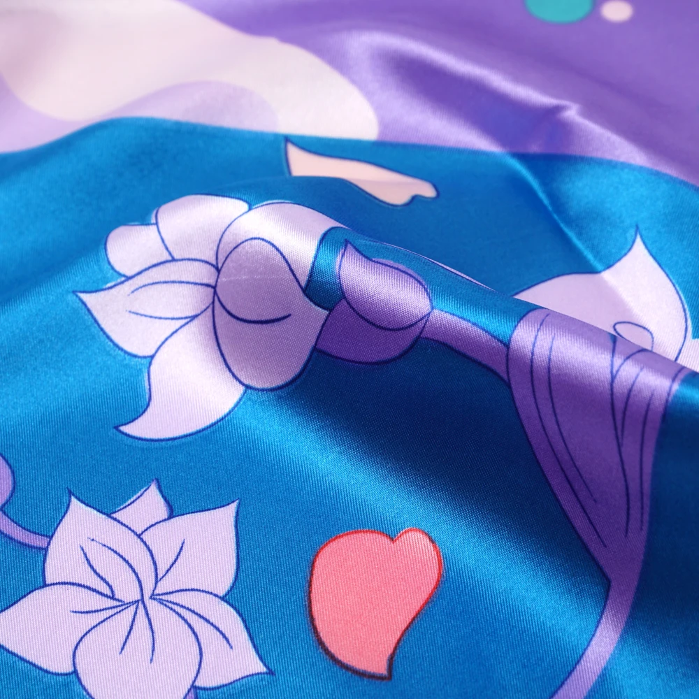 Women Printing Luxury Silk Bandana Scarf Custom Brand Name Customized Satin (74GSM) Digital /disperse Printing Custom Colors