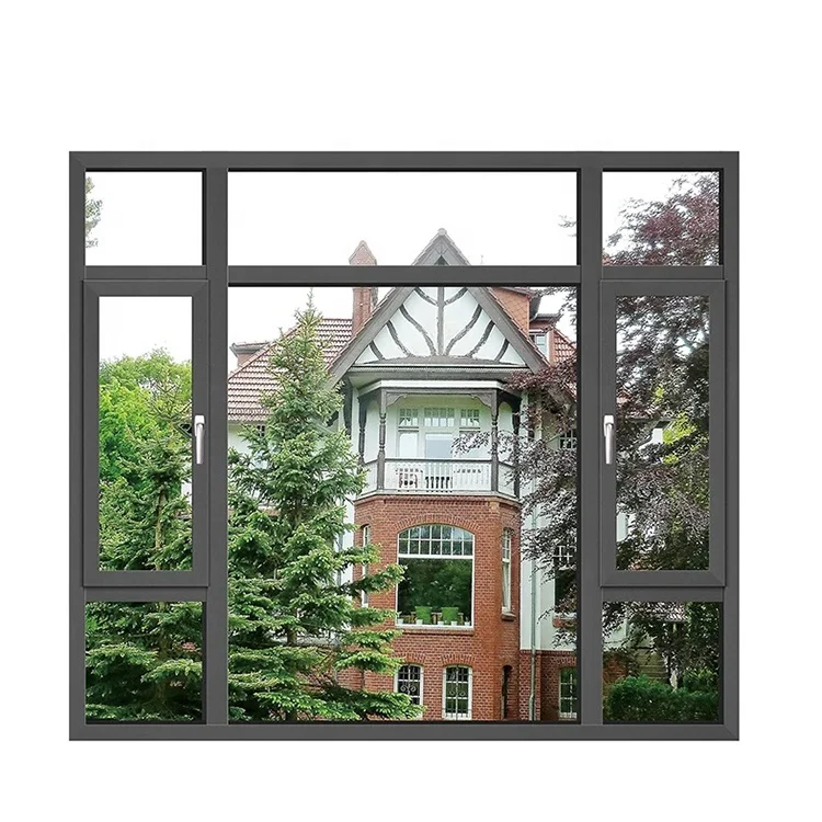 European style aluminum alloy glass design casement window aluminum swing windows and doors price