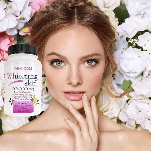 90000 MG skin whitening collagen capsule pills vitamin c hyperpigmentation care anti aging pure bright clean skin capsule