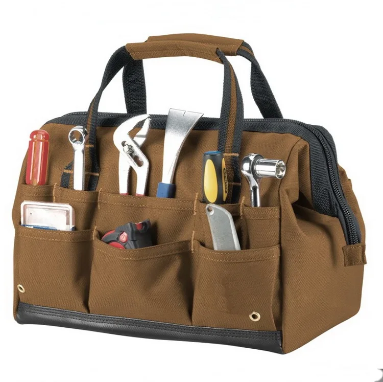 Heavy Duty Multi Pockets Tool Kits Storage Carry Bag Organizer Custom Large Tool Bag for Electrician Technician