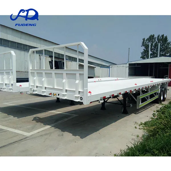China factory 3 axles 40ft flatbed 40-60tons container trailers