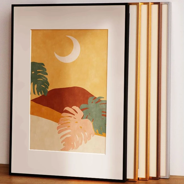 
Wholesale Modern Simple Large Size Golden a2 photo frame Aluminum Frame Moulding for Painting 