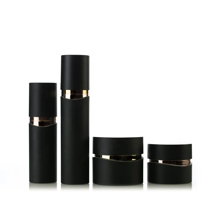 
15g 30g 50g Wansheng Cosmetic Customized Acrylic Plastic BLACK Cream Jar W-SY 