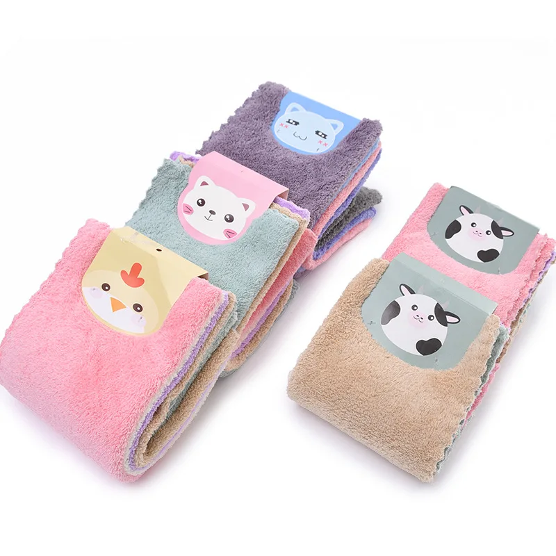 Wholesale Microfiber 30x30cm Quick Drying Terry loop Face Towel Face Napkins Cheap Cleaning  Cloth Coral Fleece Kitchen Towel