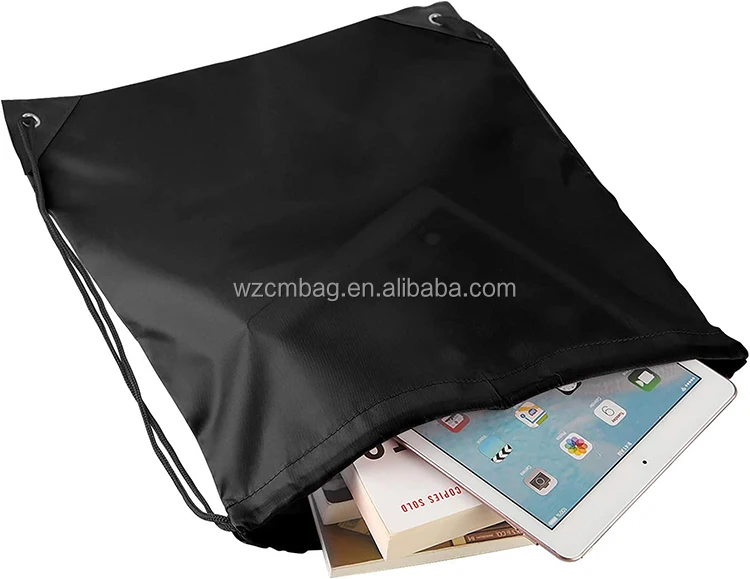 Custom Logo Printing Multi Size Sport Gym Travel Draw String Backpack Polyester Drawstring Pouch Bags