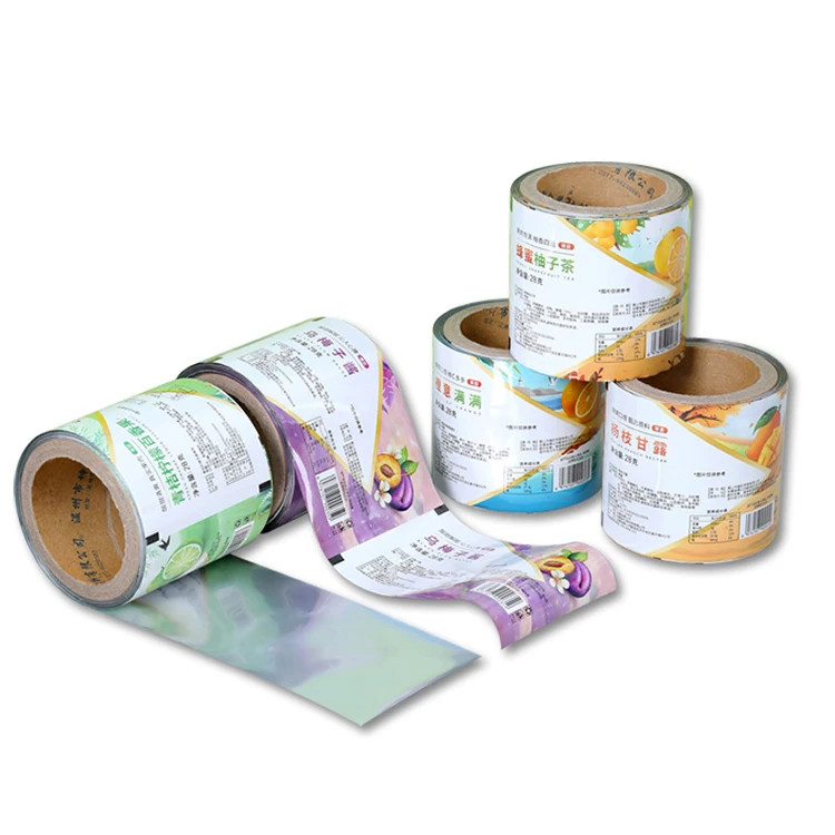 Heat Sealing Film Aluminum Plastic Flexible Food Grade Packaging Film Roll Laminated Plastic Film Packaging For Candy Chocolate