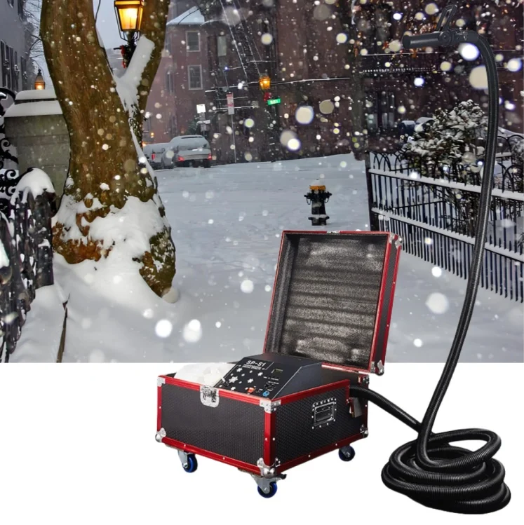 SP 1500 Вт DMX машина для производства снегопрей снегоуборочная вечеринок и свадеб с футляром