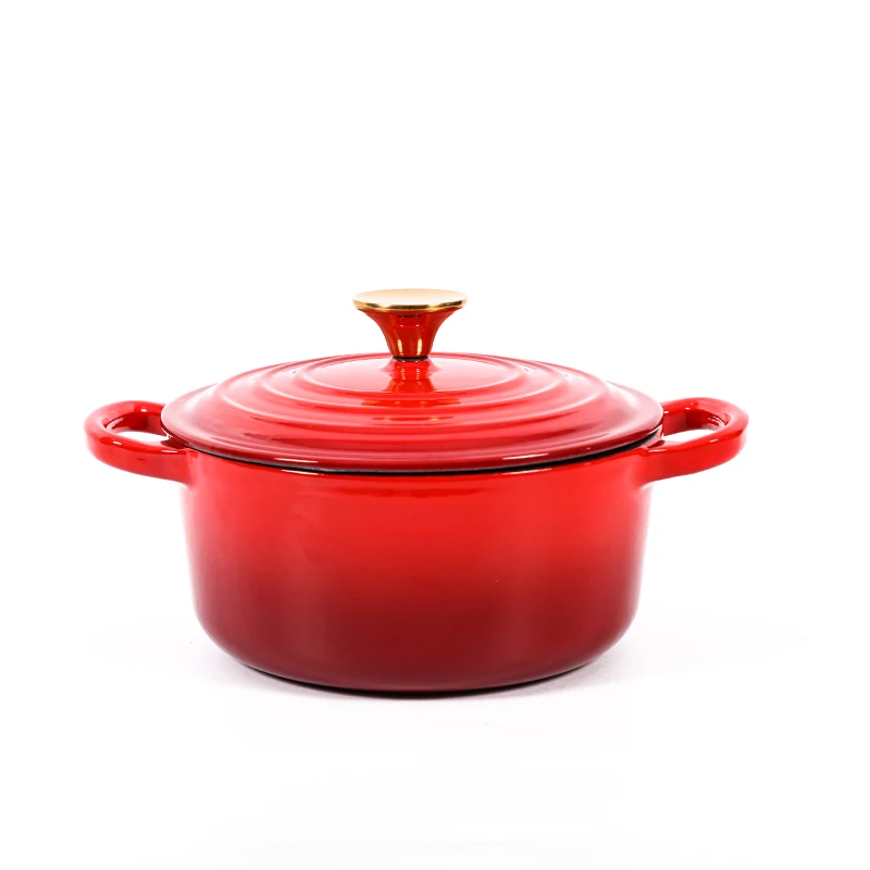 Customized Logo  cast iron enamel cooking soup stock dutch oven pots casserole cookware sets