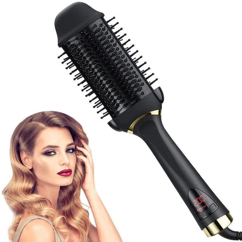 
2021 New design professional custom straightener one step hair dryer hair dryer and volumizer hot air brush 