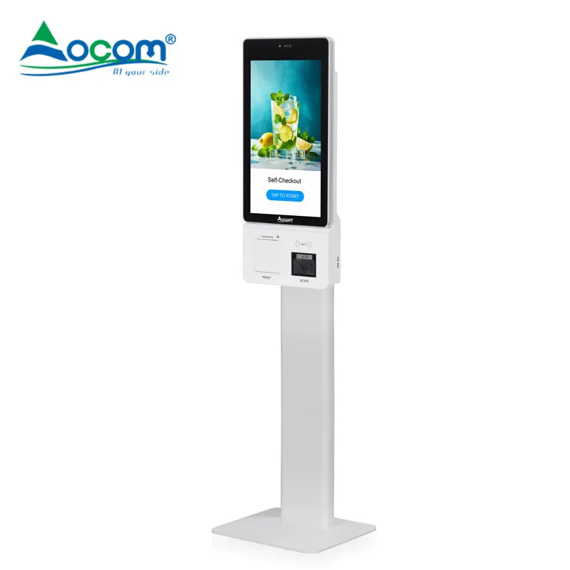 21.5 Inch Touch Screen Kiosk Machine Windows/Android Self-Service POS System Outdoor Parking Kiosk With SDK Function