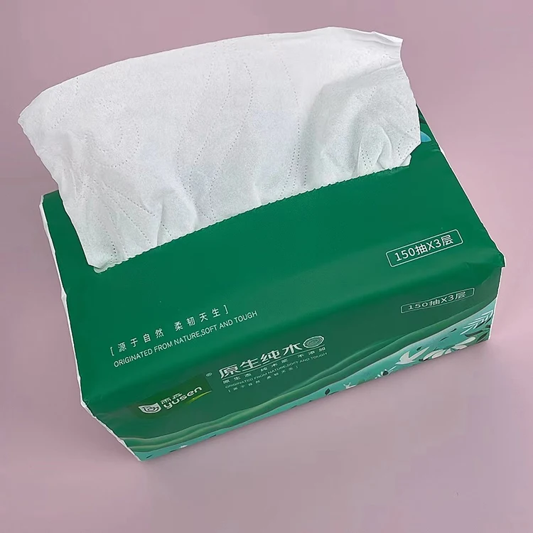 Factory Direct Price Tissue Paper Cheap Soft Pack  facial wood tissue OEM Logo Small Facial Tissue Paper from china