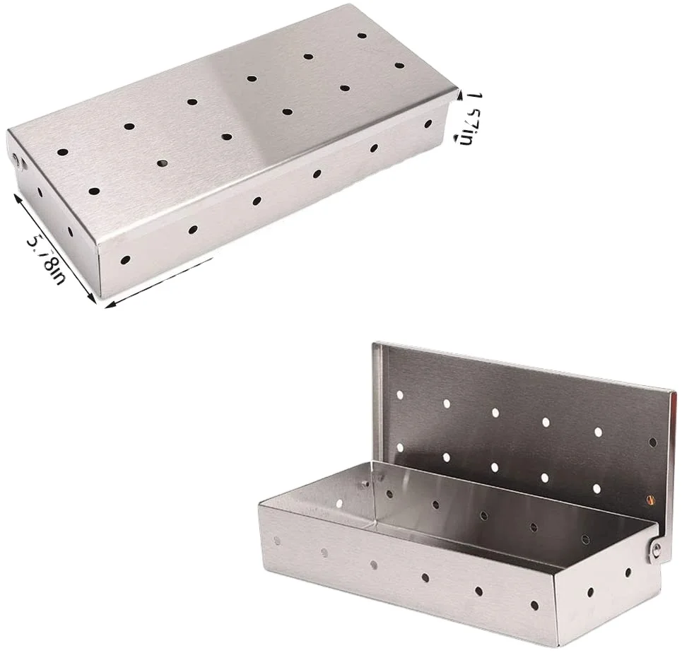 Wood Chips BBQ Smoker Box Indoor Outdoor Smoked Tube Barbecue Grill Meat Infused Smoke Flavor BBQ Accessories Smoker Box