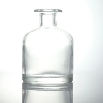 
Home fragrance 250ml Clear Aroma Reed Diffuser Round Glass Bottle 