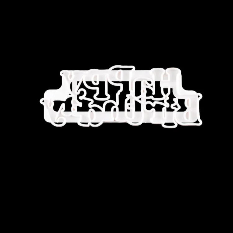 Happy Birthday Letter Shape Cutter Fondant Mould Kitchen Cake Tools Plastic Large Numbers Funny Cookie Cutters