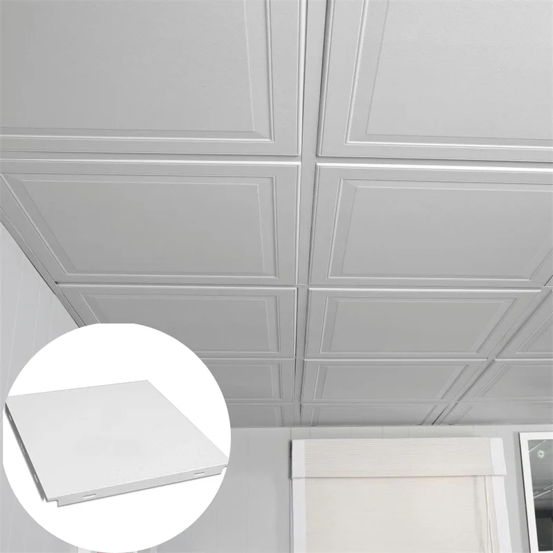 Office Suspended Aluminium Ceiling Tiles Acoustic Metal Ceiling Tiles Interior Decoration Suspended Aluminium Clip-in Ceiling