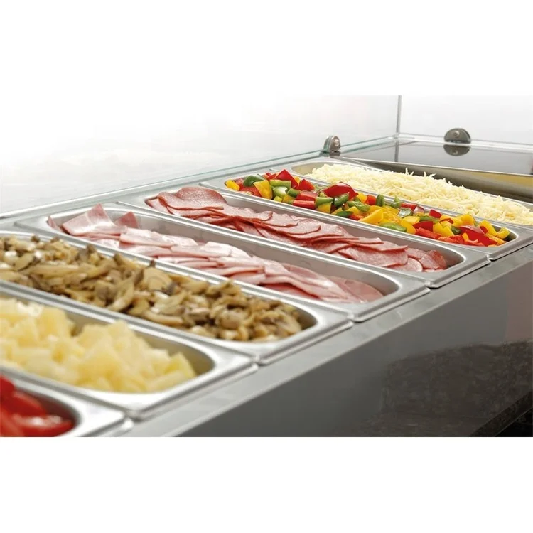 New Granite Table Commercial Restaurant Under Counter Refrigerator For Preparing Pizza