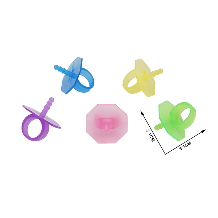 Transparent Diamond Shape Plastic Ring Holder For Kids,candy toy
