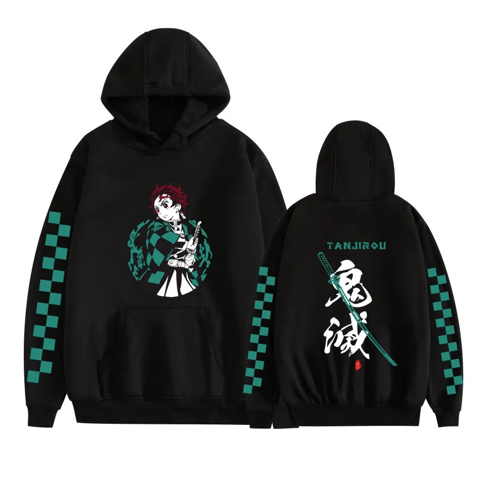 1PC MOQ custom print japanese Demon Slayer style unisex anime hoodies for sale
